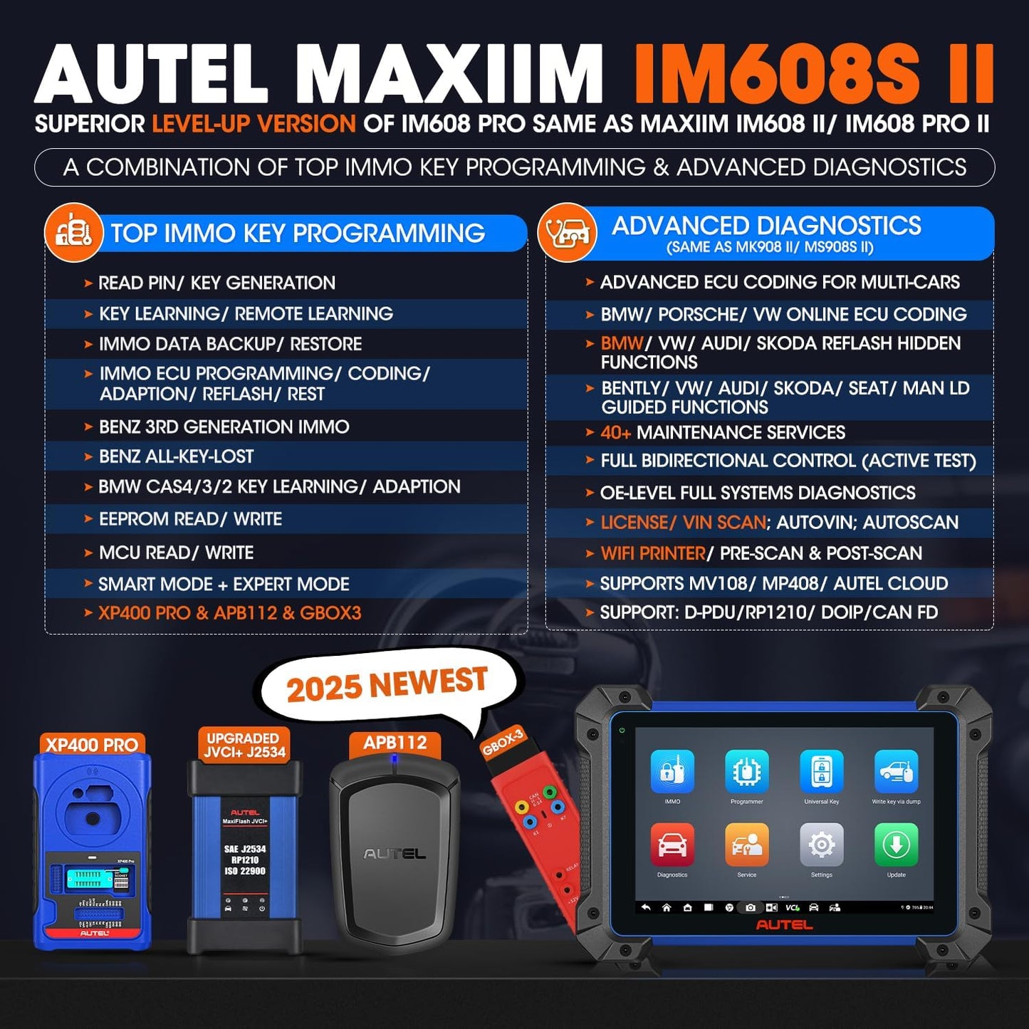 Autel IM608S II – Programmation clés & diagnostic 🔑 - eBUYZONE.NET