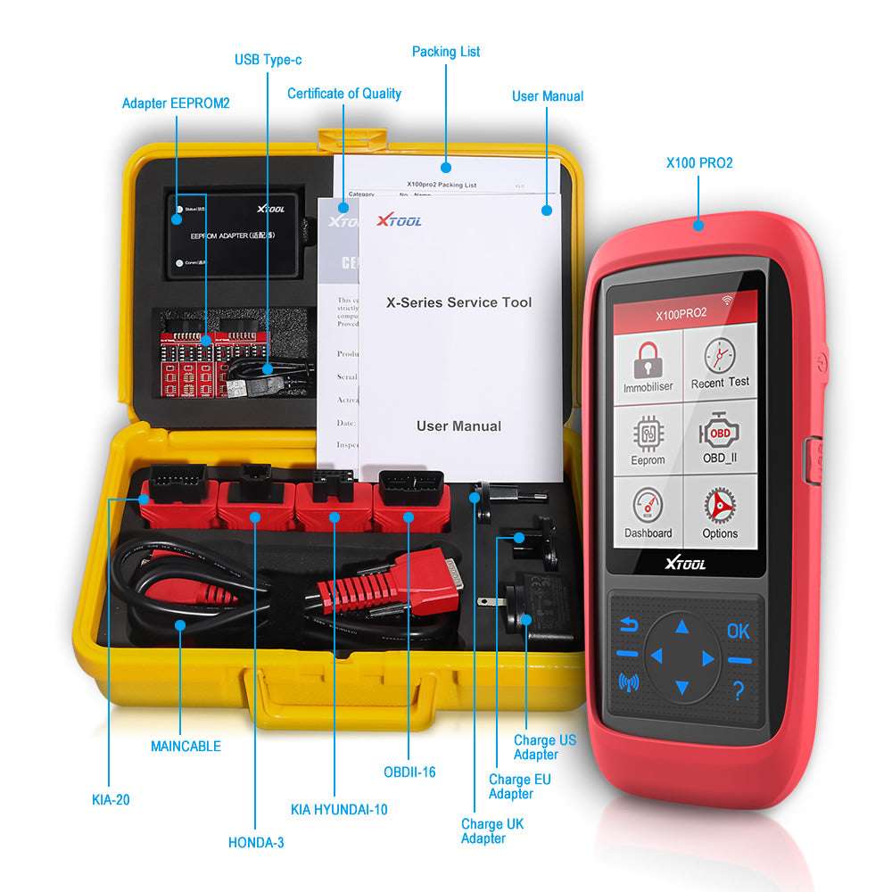 XTOOL X100 PRO2 â Programmateur ClĂ©s, Diagnostic Voiture, KilomĂ©trage PrĂ©cis â RDC