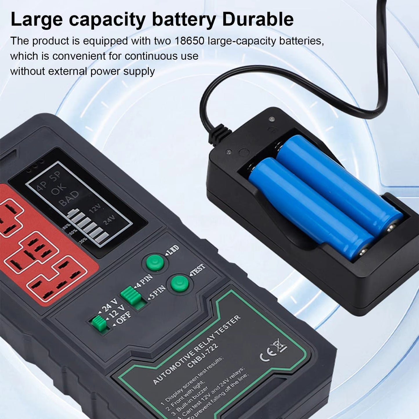 Testeur de relais auto sans fil 12V/24V ⚡