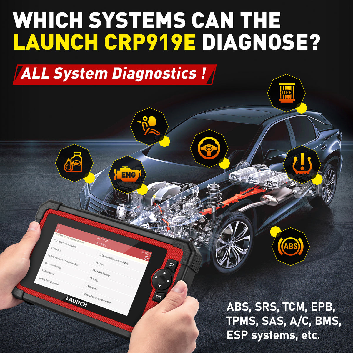 LAUNCH CRP919E – Scanner OBD2 diagnostic auto 🔧