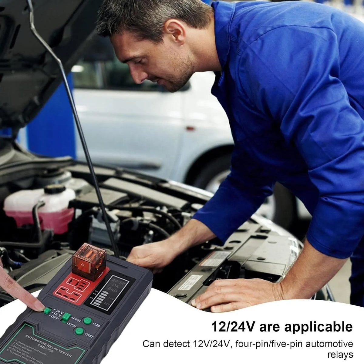 Testeur de relais auto sans fil 12V/24V ⚡