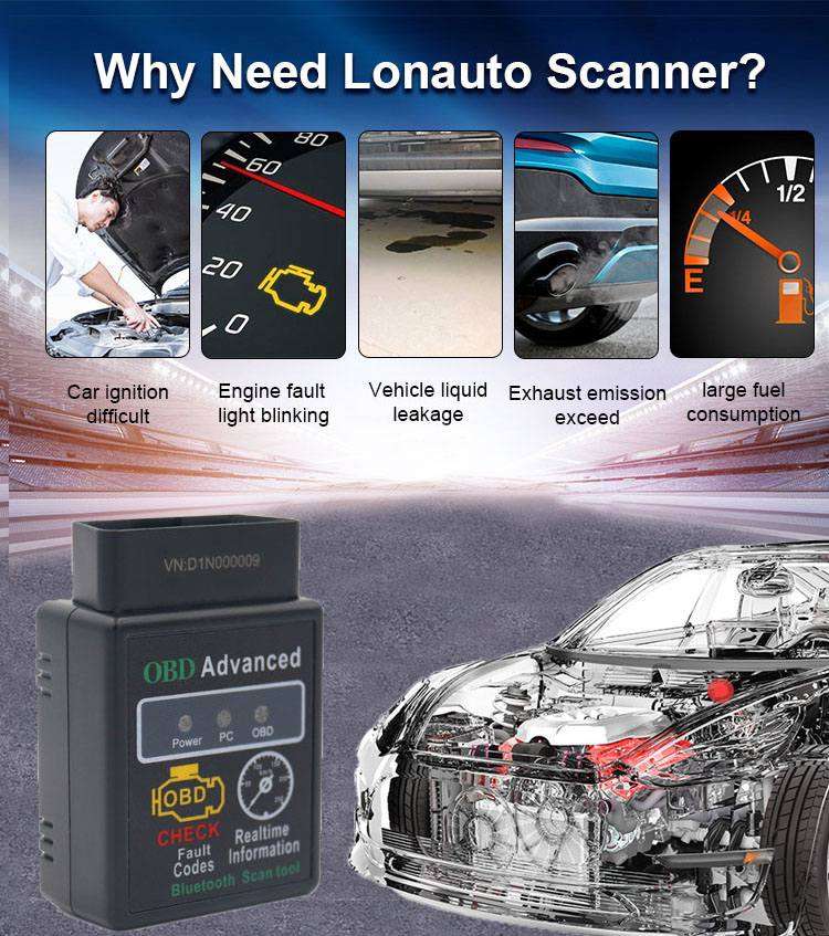 Avantages du scanner ELM327 OBD2 Bluetooth, détection pannes et consommation, disponible en RDC.