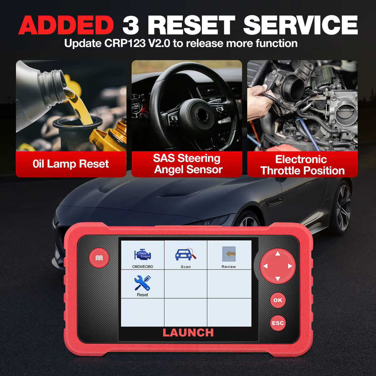 Scanner OBD2 Launch CRP123 V2.0 – diagnostic auto 🚗
