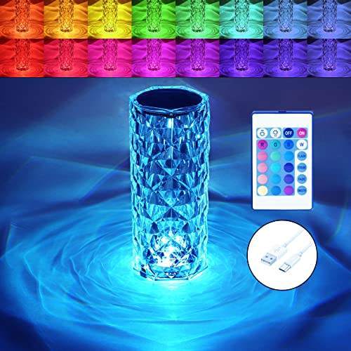 Lampe Cristal RGB LED 16 couleurs — ambiance romantique 💡