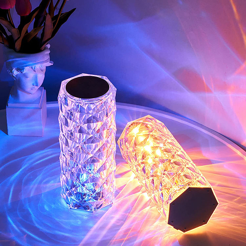 Lampe Cristal RGB LED 16 couleurs — ambiance romantique 💡