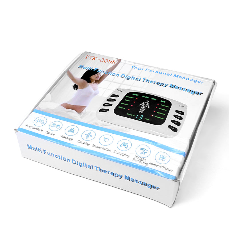 Emballage de l’appareil électrothérapie YTK-309B, fonctions visibles – disponible en RDC.