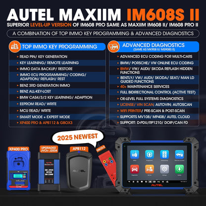 Autel IM608S II – Programmation clés & diagnostic 🔑 - eBUYZONE.NET