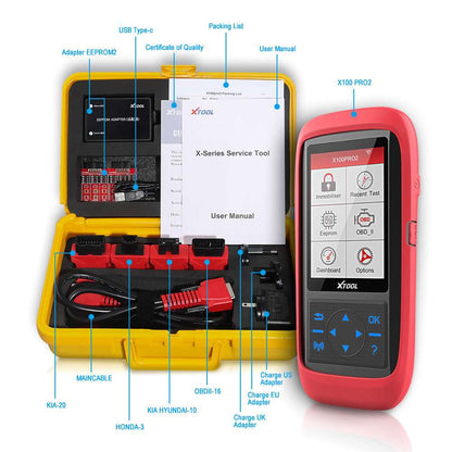 XTOOL X100 PRO2 – Programmateur Clés, Diagnostic Voiture, Kilométrage Précis – RDC