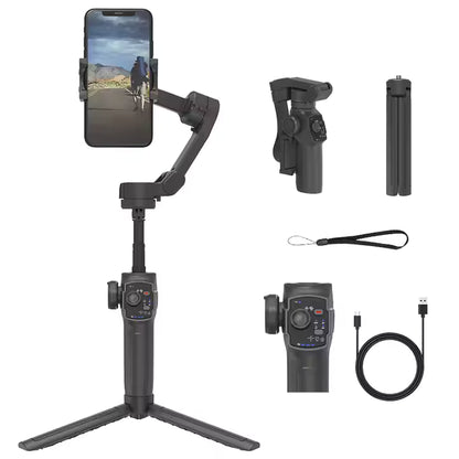 Kit complet L9 Gimbal avec accessoires, stabilisateur 3 axes monté et accessoires inclus – disponible en RDC.