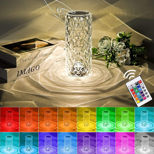 Lampe Cristal RGB LED 16 couleurs — ambiance romantique 💡