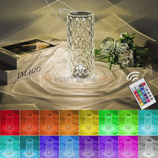 Lampe Cristal RGB LED 16 couleurs — ambiance romantique 💡