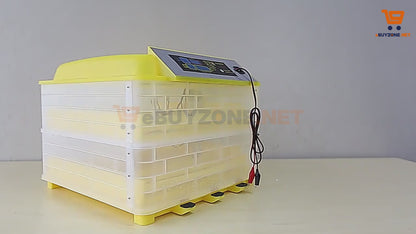 Incubateur Automatique à Œufs 112 Œufs – Double Alimentation (220V & 12V), Contrôle Digital, Retournement Automatique - RDC