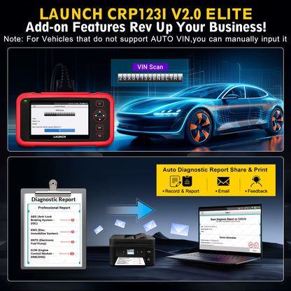 LAUNCH CRP123I V2.0 ELITE: scanner auto 4 systèmes 🔧